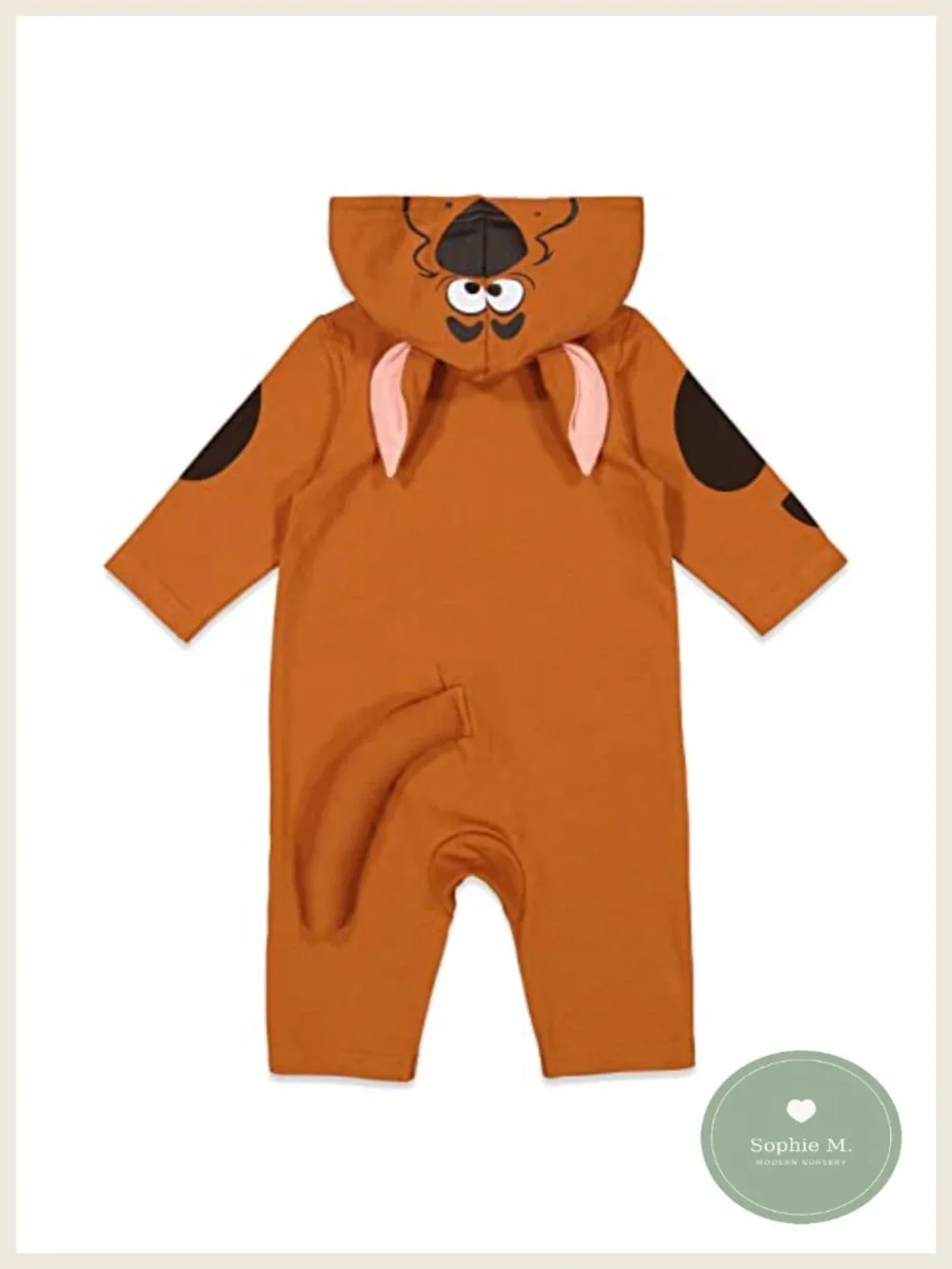 Scooby-Doo Zip Up Baby Coverall, Cotton Blend, Halloween Costume, 0-6 Months